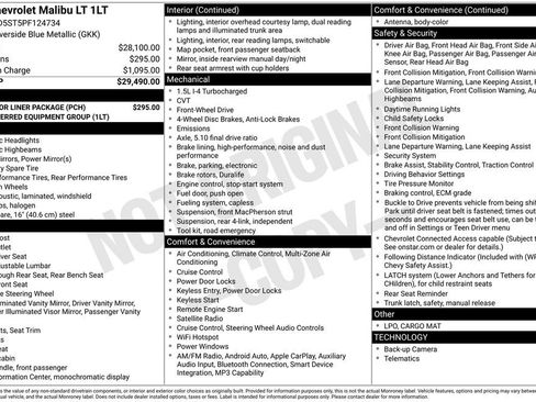 Used 2023 Chevrolet Malibu LT w/ LPO, Floor Liner Package image 3