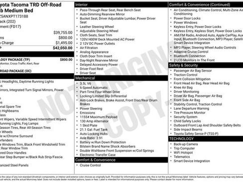 Used 2023 Toyota Tacoma TRD Off-Road w/ Technology Package image 36