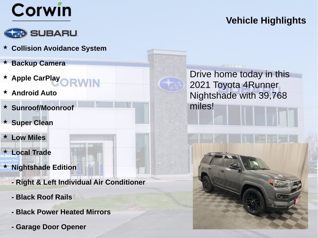 Used 2021 Toyota 4Runner Nightshade AWD/4WD image 6