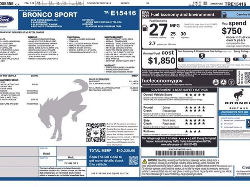 Used 2026 Ford Bronco Sport Outer Banks w/ Outer Banks Tech Package+ AWD/4WD image 29