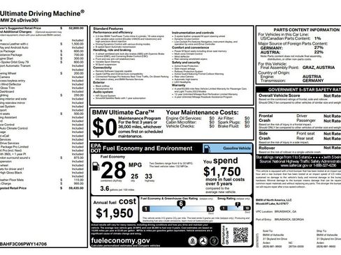 Used 2023 BMW Z4 sDrive30i w/ Driving Assistance Package image 9