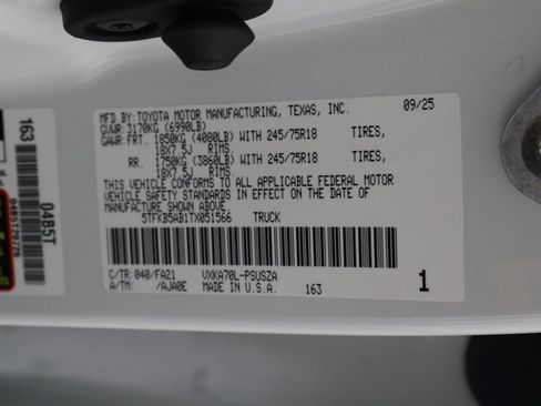 Used 2026 Toyota Tundra SR RWD image 37