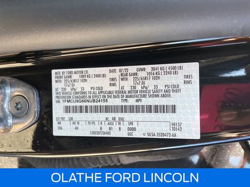 Used 2022 Ford Escape SE w/ Convenience Package image 28