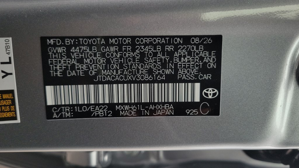New 2027 Toyota Prius Plug-In Hybrid w/ Limited Premium Package FWD image 23