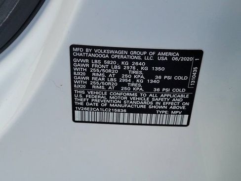 Used 2020 Volkswagen Atlas Cross Sport SE w/ Panoramic Sunroof Package AWD/4WD image 36