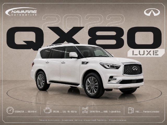 Used 2022 INFINITI QX80 Luxe w/ Cargo Package RWD image 1
