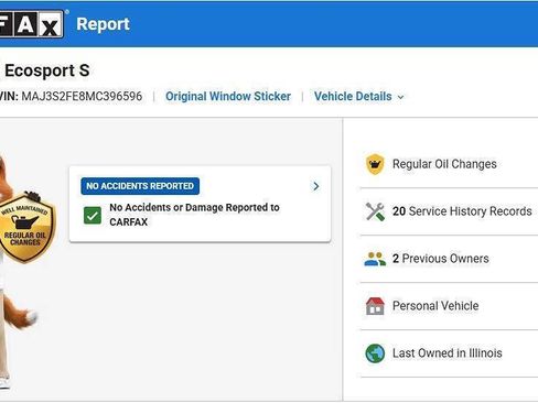 Used 2021 Ford EcoSport S FWD image 24