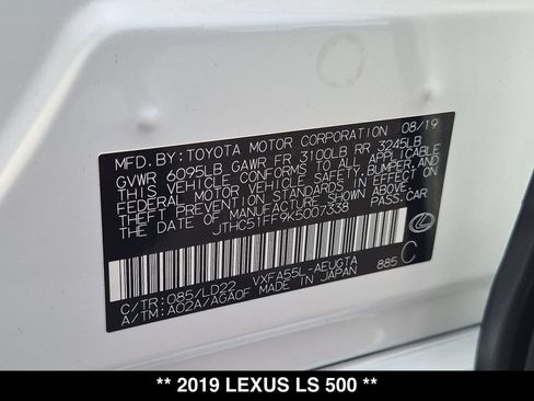 Used 2019 Lexus LS 500 AWD image 29