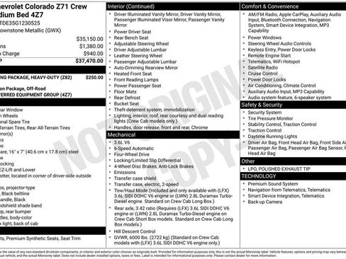 Used 2016 Chevrolet Colorado Z71 AWD/4WD image 2