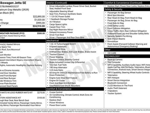 Used 2021 Volkswagen Jetta SE w/ SE Cold Weather Package FWD image 16