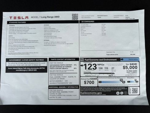 Used 2026 Tesla Model Y Long Range AWD/4WD image 3