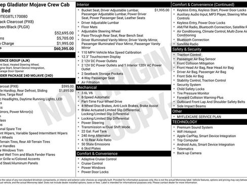 New 2026 Jeep Gladiator Mojave AWD/4WD image 5
