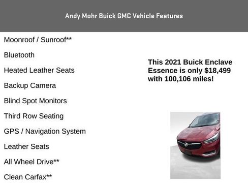 Used 2021 Buick Enclave Essence w/ Sport Touring Edition AWD/4WD image 4