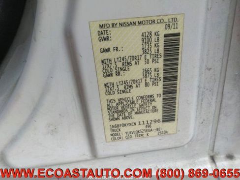 Used 2012 Nissan NV 2500 S w/ Side Curtain Airbag Pkg image 10