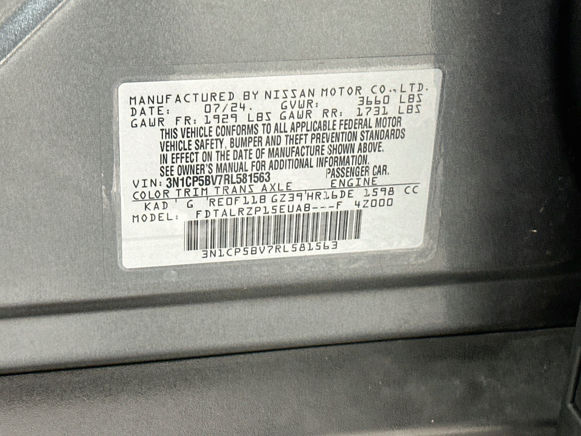 Used 2024 Nissan Kicks S FWD image 12