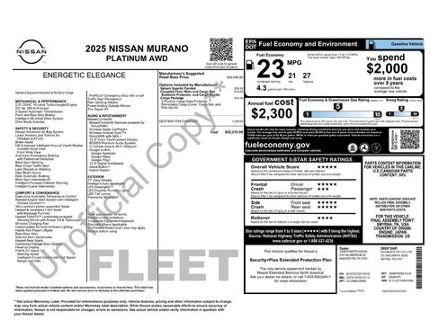 Used 2025 Nissan Murano Platinum w/ Cargo Package AWD/4WD image 8