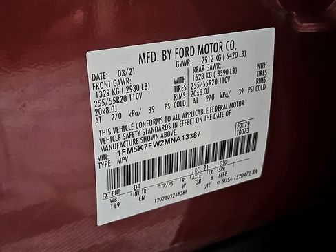 Used 2021 Ford Explorer Limited w/ Hybrid Equipment Group 310A RWD image 31