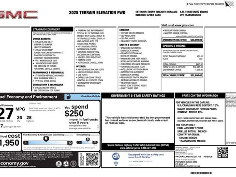 Used 2025 GMC Terrain Elevation image 4