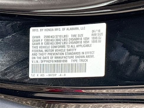 Used 2019 Honda Ridgeline RTL-T image 31