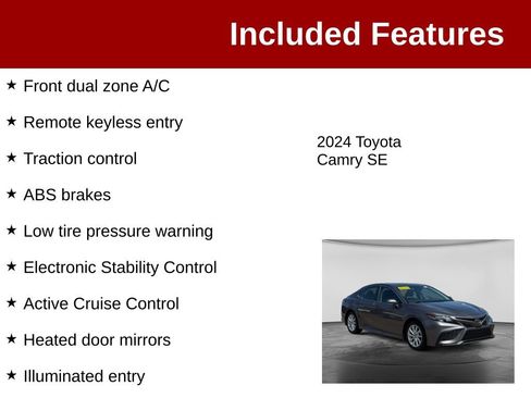 Used 2024 Toyota Camry SE FWD image 3