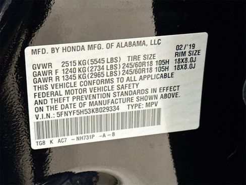 Used 2019 Honda Pilot EX-L image 33