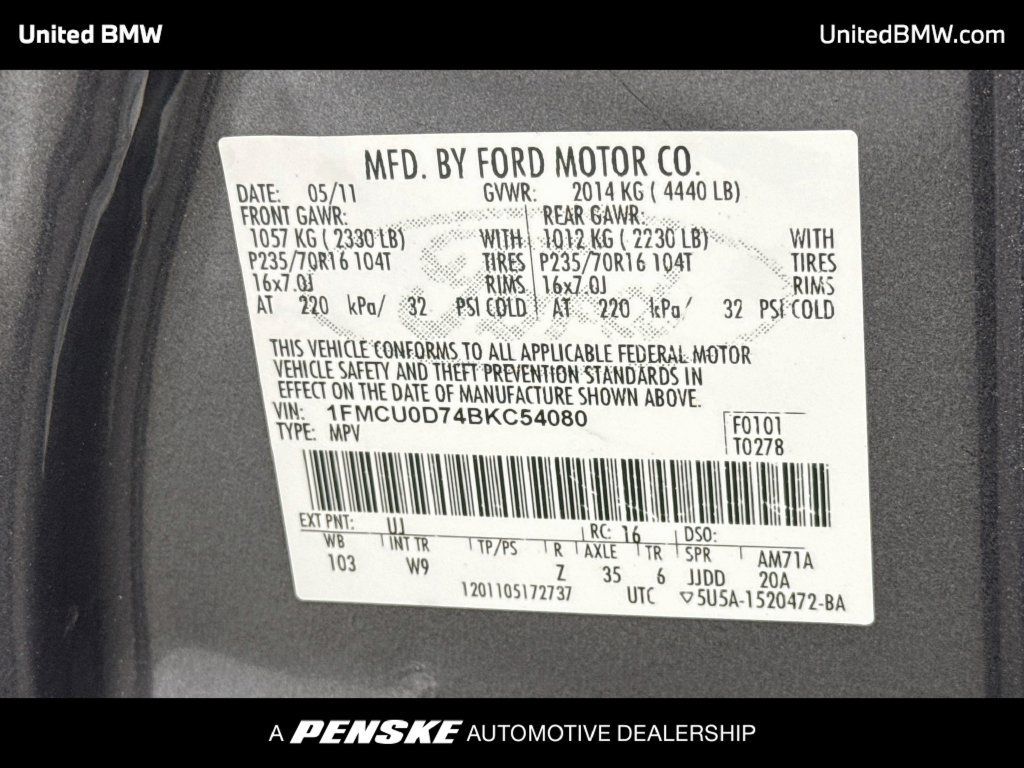 Used 2011 Ford Escape XLT w/ Cargo Pkg FWD image 19