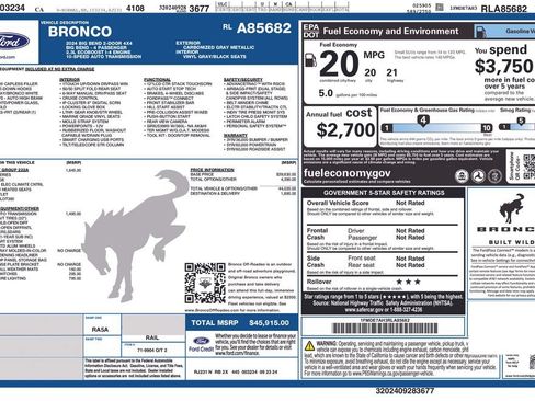 Certified 2024 Ford Bronco Big Bend AWD/4WD image 3