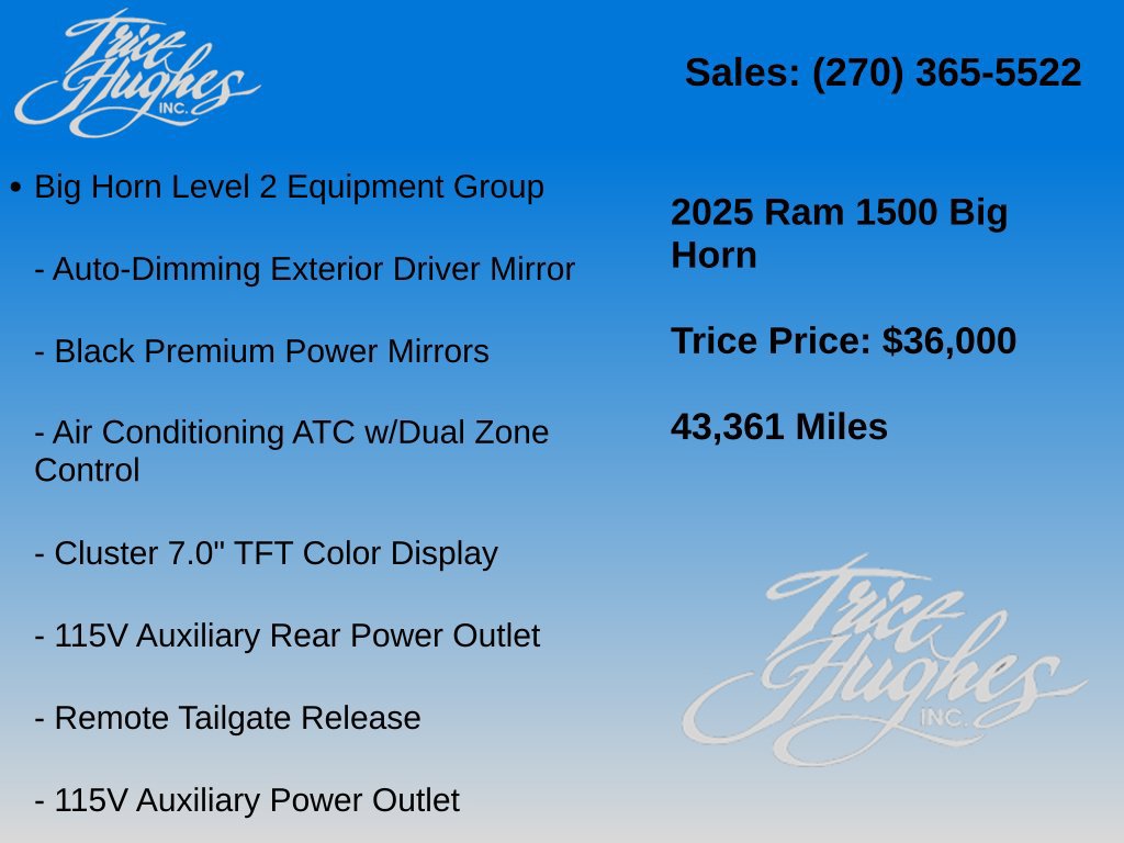 Used 2025 RAM 1500 Big Horn AWD/4WD image 14