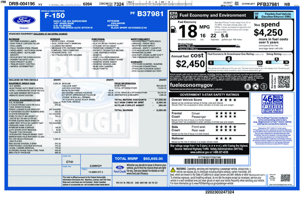 Certified 2023 Ford F150 XLT w/ Equipment Group 302A High AWD/4WD image 40