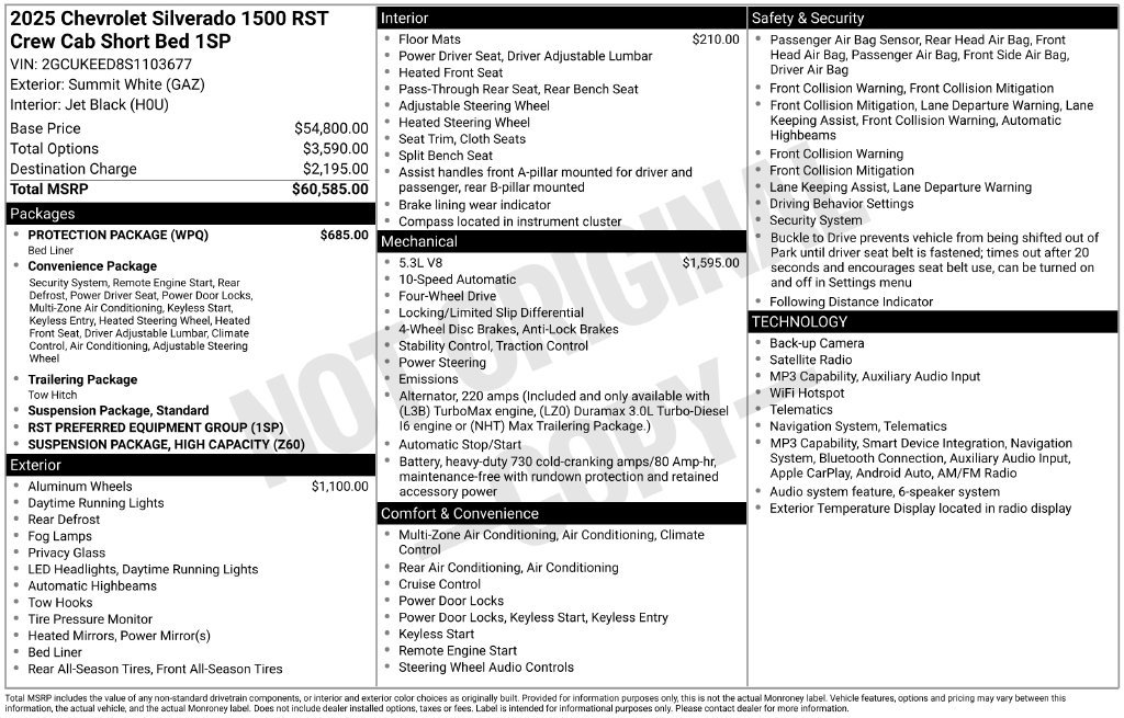 Used 2025 Chevrolet Silverado 1500 RST w/ Protection Package AWD/4WD image 15