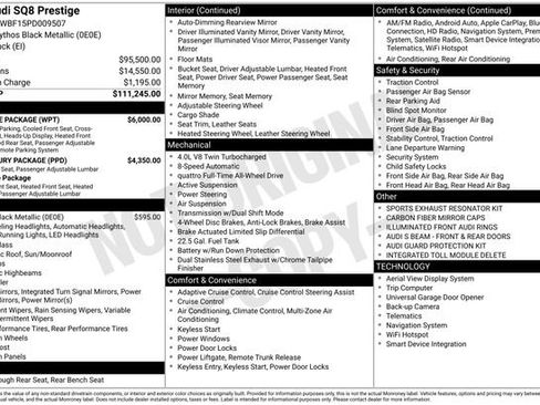 Used 2023 Audi SQ8 Prestige w/ Prestige Package AWD/4WD image 3