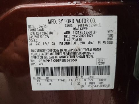 Used 2015 Ford Edge Titanium w/ Equipment Group 302A FWD image 33