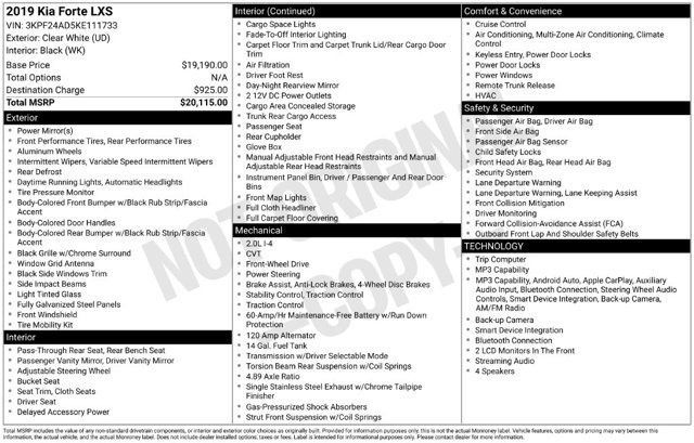 Used 2019 Kia Forte LXS FWD image 3