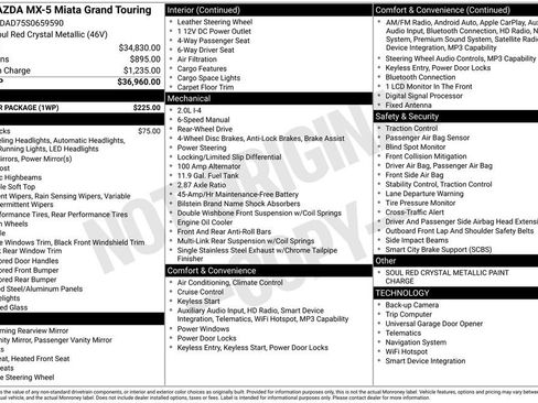 Certified 2025 MAZDA MX-5 Miata Grand Touring w/ Weather Package RWD image 19