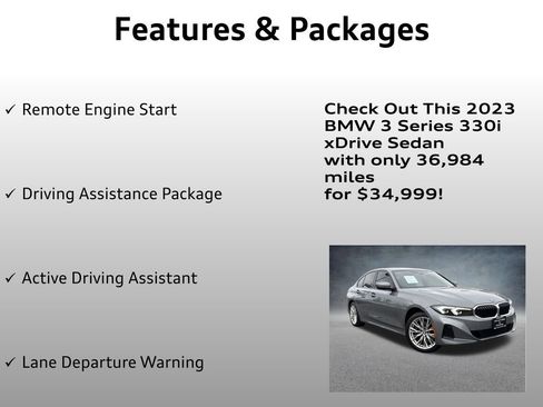 Used 2023 BMW 330i xDrive Sedan w/ Driving Assistance Package AWD/4WD image 8