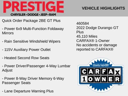 Used 2022 Dodge Durango GT RWD image 4