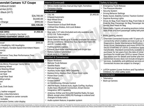 Used 2018 Chevrolet Camaro LT w/ RS Package image 50