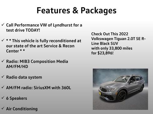 Used 2022 Volkswagen Tiguan SE R-Line AWD/4WD image 4