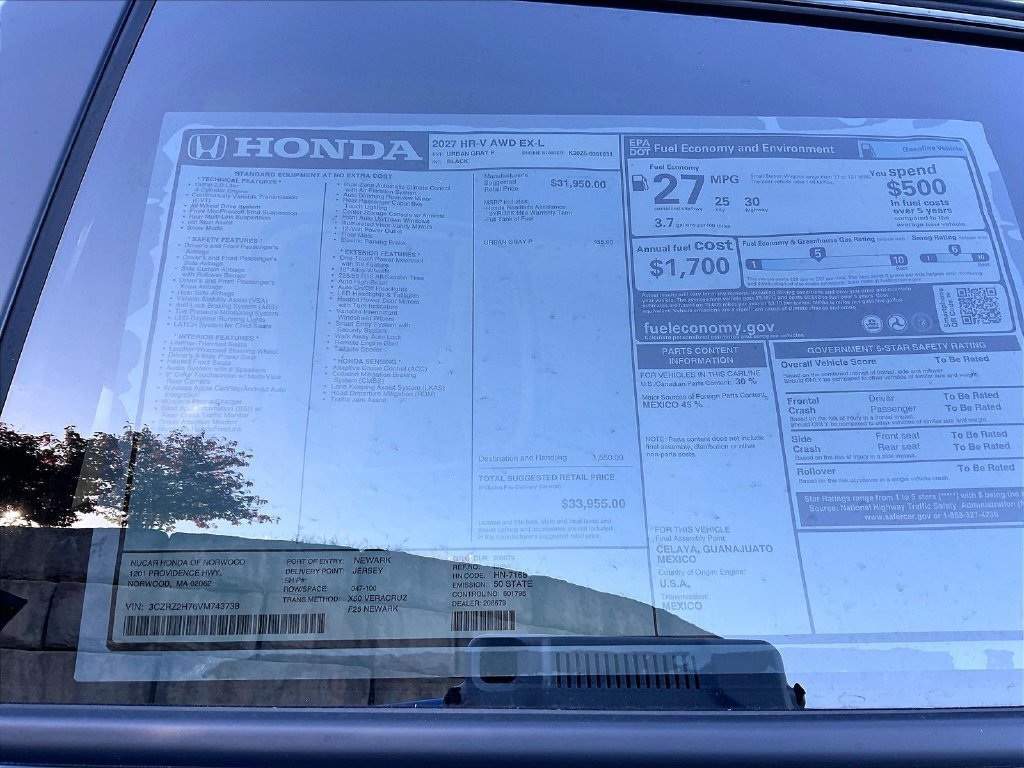 New 2027 Honda HR-V EX-L image 16
