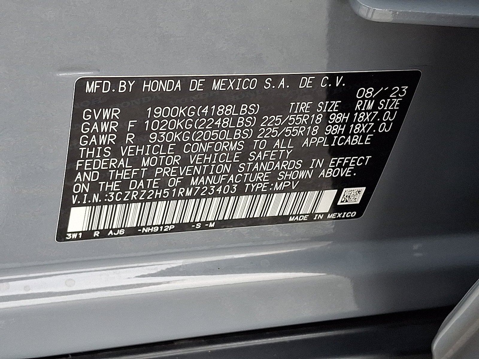 Certified 2024 Honda HR-V Sport image 25
