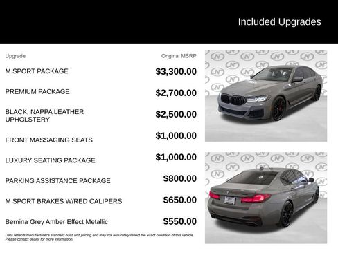 Used 2021 BMW 540i xDrive w/ M Sport Package AWD/4WD image 3