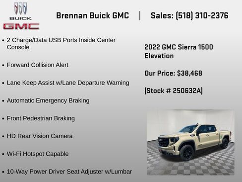 Certified 2022 GMC Sierra 1500 Elevation w/ X31 Off-Road Package AWD/4WD image 24