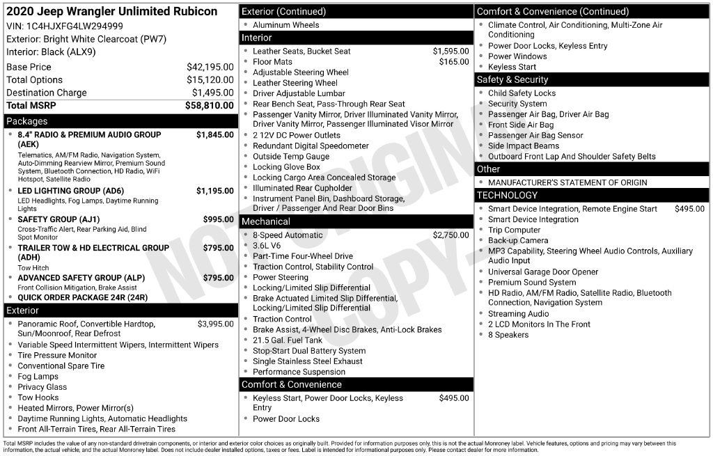 Used 2020 Jeep Wrangler Unlimited Rubicon AWD/4WD image 7