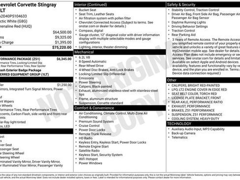 Used 2023 Chevrolet Corvette Stingray Coupe w/ Z51 Performance Package RWD image 6