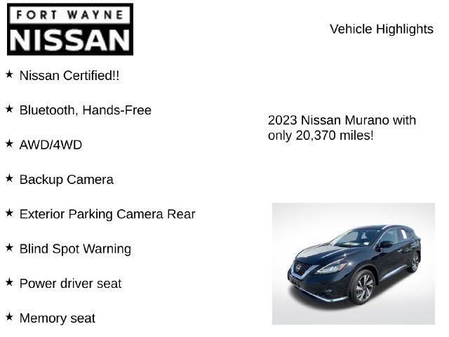 Certified 2023 Nissan Murano SL AWD/4WD image 8