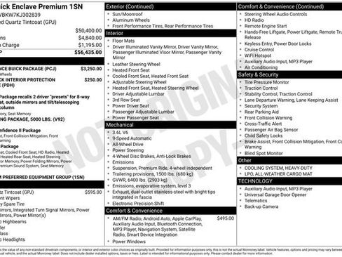 Used 2019 Buick Enclave Premium w/ Experience Buick Package image 11