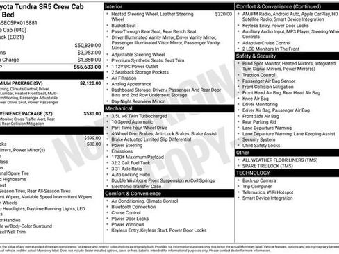 Used 2023 Toyota Tundra SR5 w/ SR5 Premium Package AWD/4WD image 4