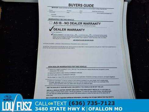 Used 2024 Subaru Outback Limited AWD/4WD image 35