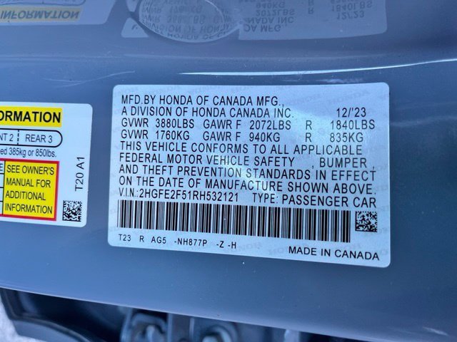 Used 2024 Honda Civic Sport image 12