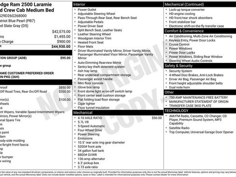 Used 2006 Dodge Ram 2500 Truck Laramie w/ Protection Group AWD/4WD image 5